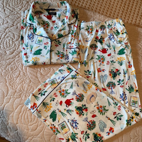 🔥SOLD 🔥NWT Kate Spade New York Cropped Printed Pajama Set size XL - Picture 4 of 7